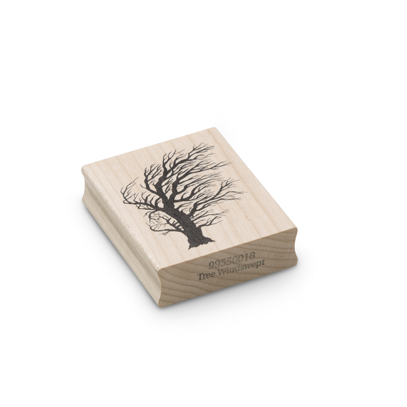 Encaustic Art Stamp - Tree Windswept 99550018_2