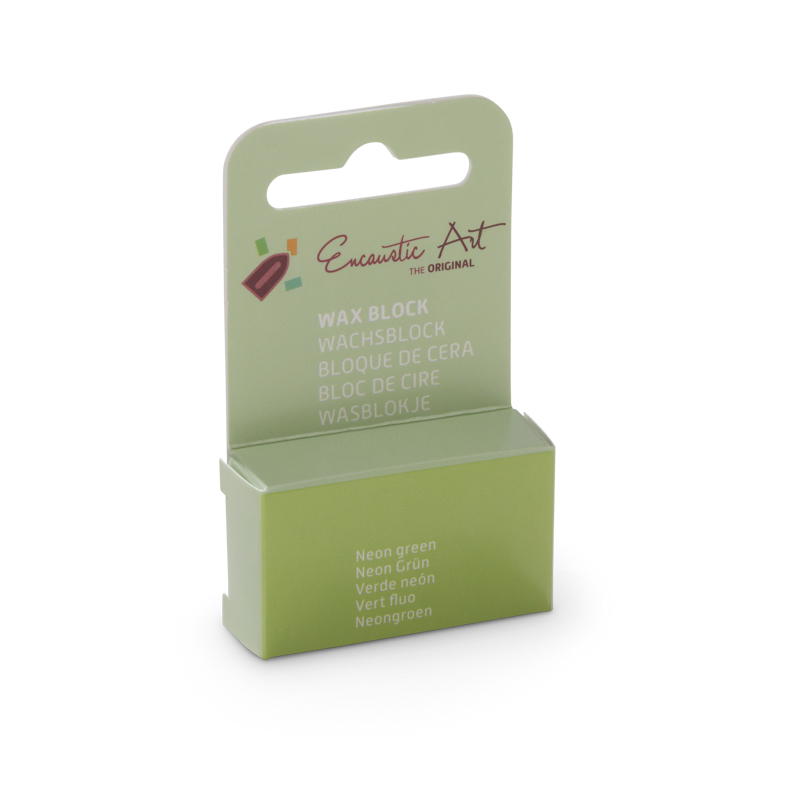 Encaustic Art Wax Block - Neon green 99534940_2