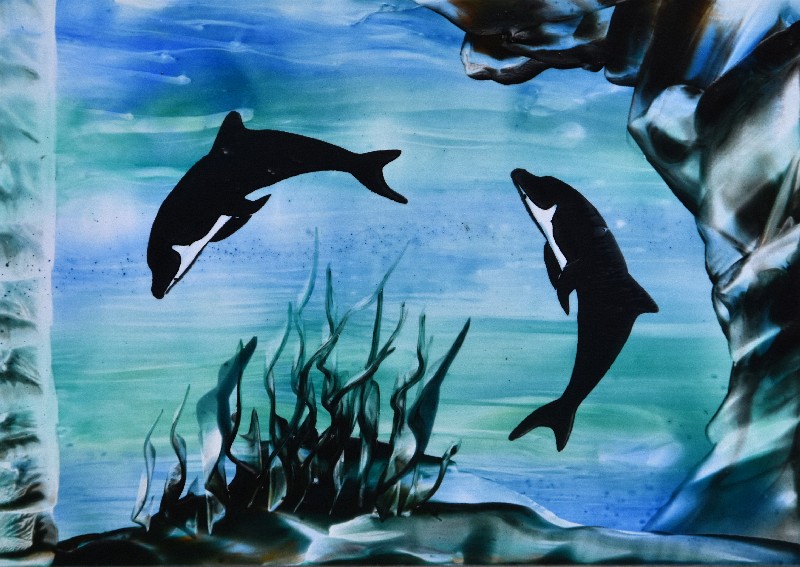 encaustic-art-rubber-stamp-dolphin-99550013