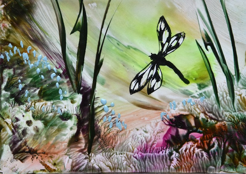 encaustic-art-rubber-stamp-dragonfly-99550006