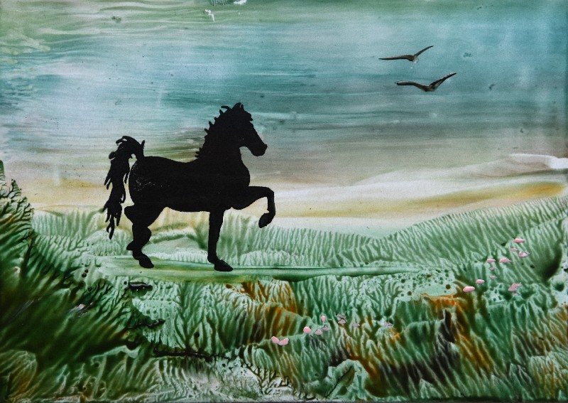 encaustic-art-rubber-stamp-horse-99550032